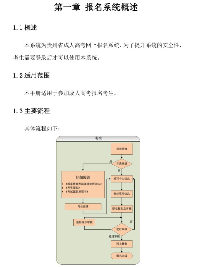 貴州省2024年成人高?？荚囌猩W(wǎng)上報(bào)名操作手冊