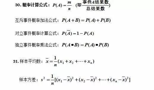 成人高考數(shù)學(xué)公式有哪些?常用公式分享!-6 成人高考數(shù)學(xué)公式有哪些?常用公式分享!-6
